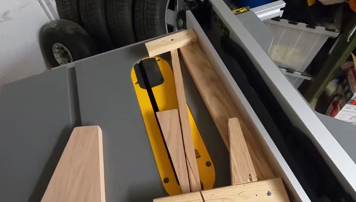 Cut the two main wood shapes using the jig.