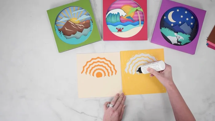 Continue adding layers using glue and Cubbies as needed, until the topmost layer is reached.