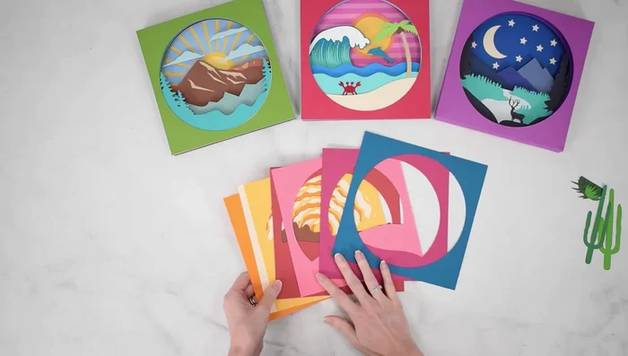 Stack layers in the correct order according to your Cricut Design Space file.