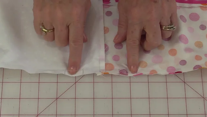 Turn the bag right side out through the unstitched openings.