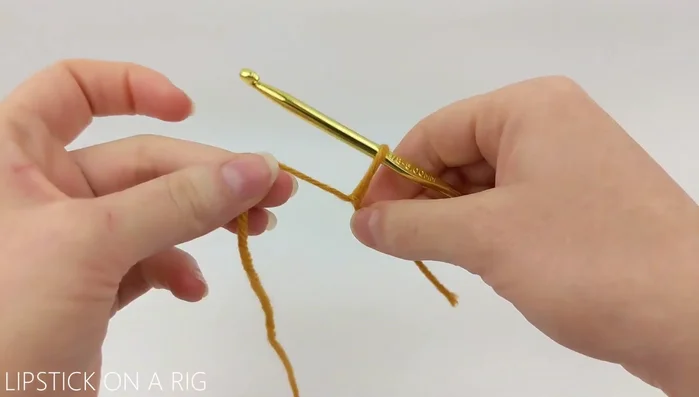 Create a slip knot and chain 73 stitches.