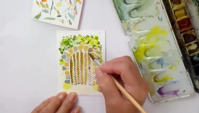 Add shadows under the stones to enhance the three-dimensional effect.