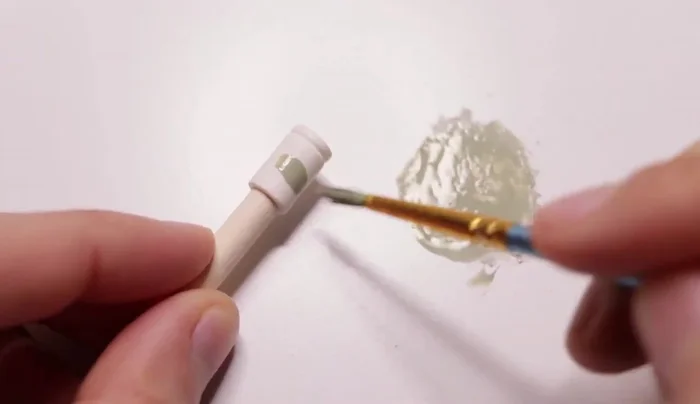 Paint: Apply thinned acrylic paint for an uneven, realistic ceramic effect.