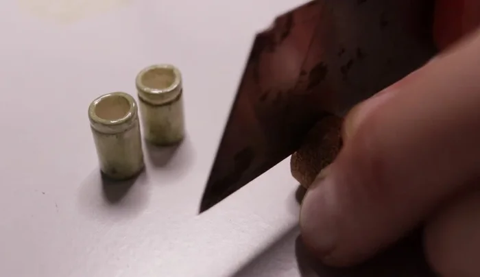 Cork lids: Cut out cork circles to use as lids.