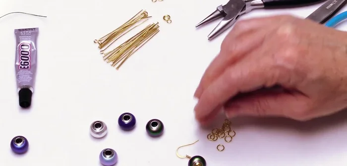 Attach earring hook: Use a jump ring to connect the pearl and the earring hook.