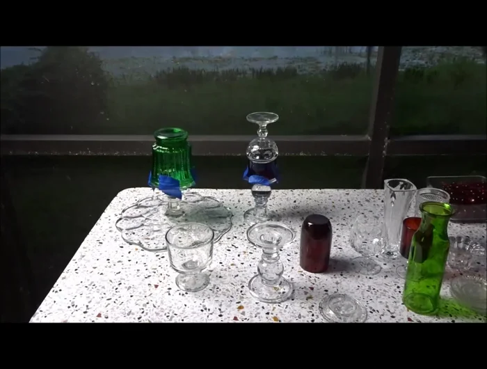 After 24 hours of drying, add more pieces, using clear gems for a cohesive look.