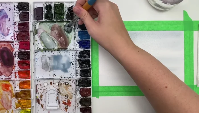 Clean up and refine the background: Wash and dry your brush to clean up edges and smooth out the colors.