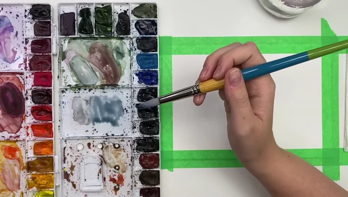 Create a horizon line and sky variation: Add slightly more gray at the top to suggest clouds and a horizon line.