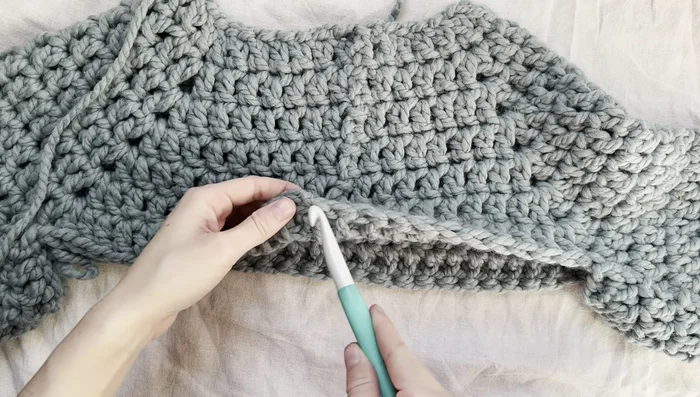 Slip stitch, tie off, and weave in ends. Optionally, add a single crochet border.