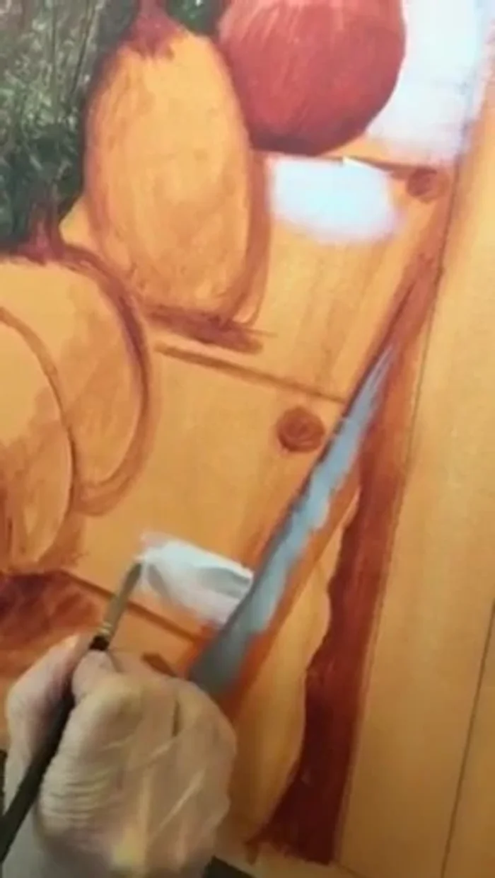 Refine details: Continue blending and adjusting colors to achieve desired contrast between lights and darks, emphasizing the texture and cracks.