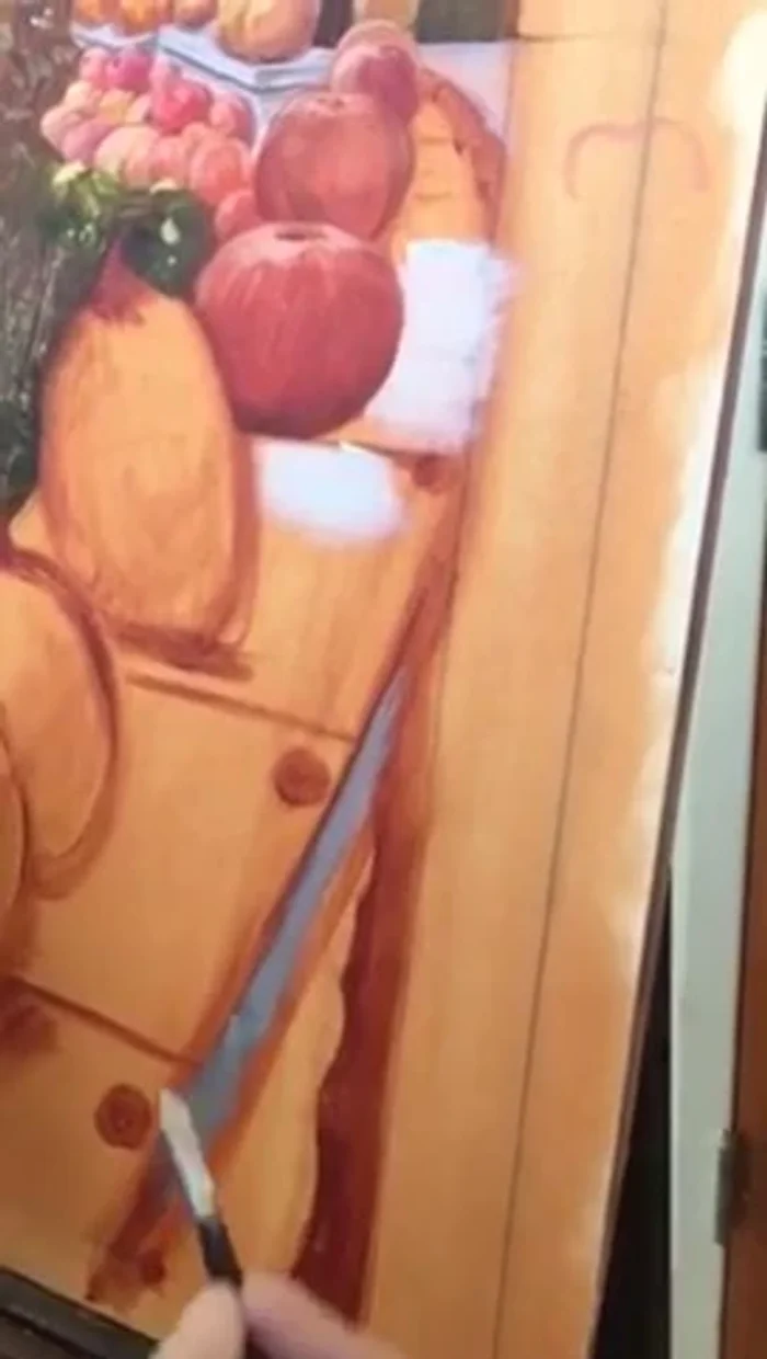 Add texture: Use a small amount of pure white to create vertical strokes, simulating the texture of slate.