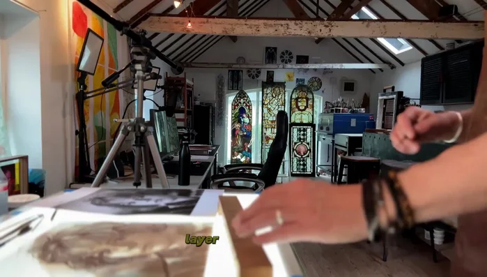 Introduce textural effects using a knit comb for more randomness and movement.