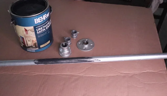 Paint the metal conduit (two coats)