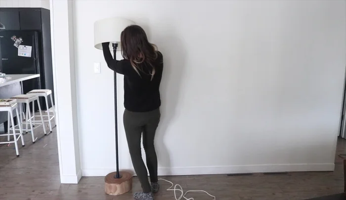 Attach the lamp shade (using a bulb clip)