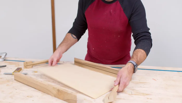 Glue the frame pieces together, using tape for clamping. Let dry for an hour.