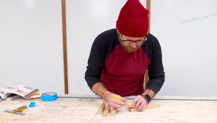 Assemble the legs using support dowels and connecting bolts. Cut bolts to length for snug fit.