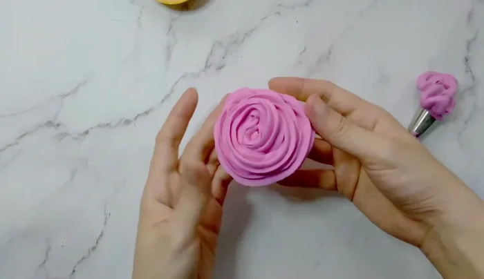 Cut away any excess clay.