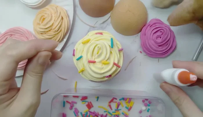 Optional: Add glitter effect using metallic acrylic paint.