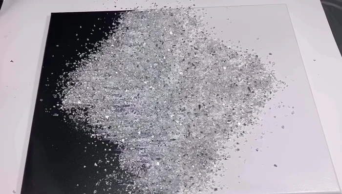 Shake off excess glitter and let it dry.