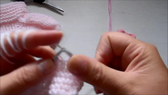 Begin the stocking stitch pattern: slip one, knit all stitches across.