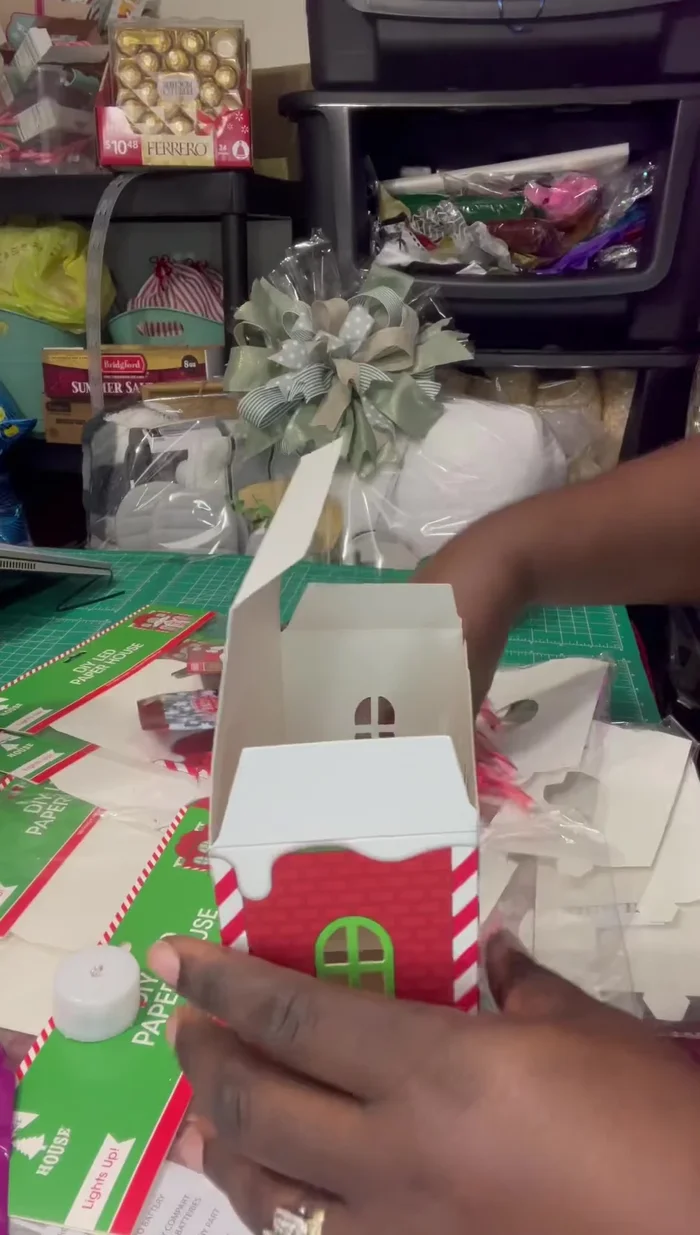 Place a piece of cardboard inside to cover the hole.