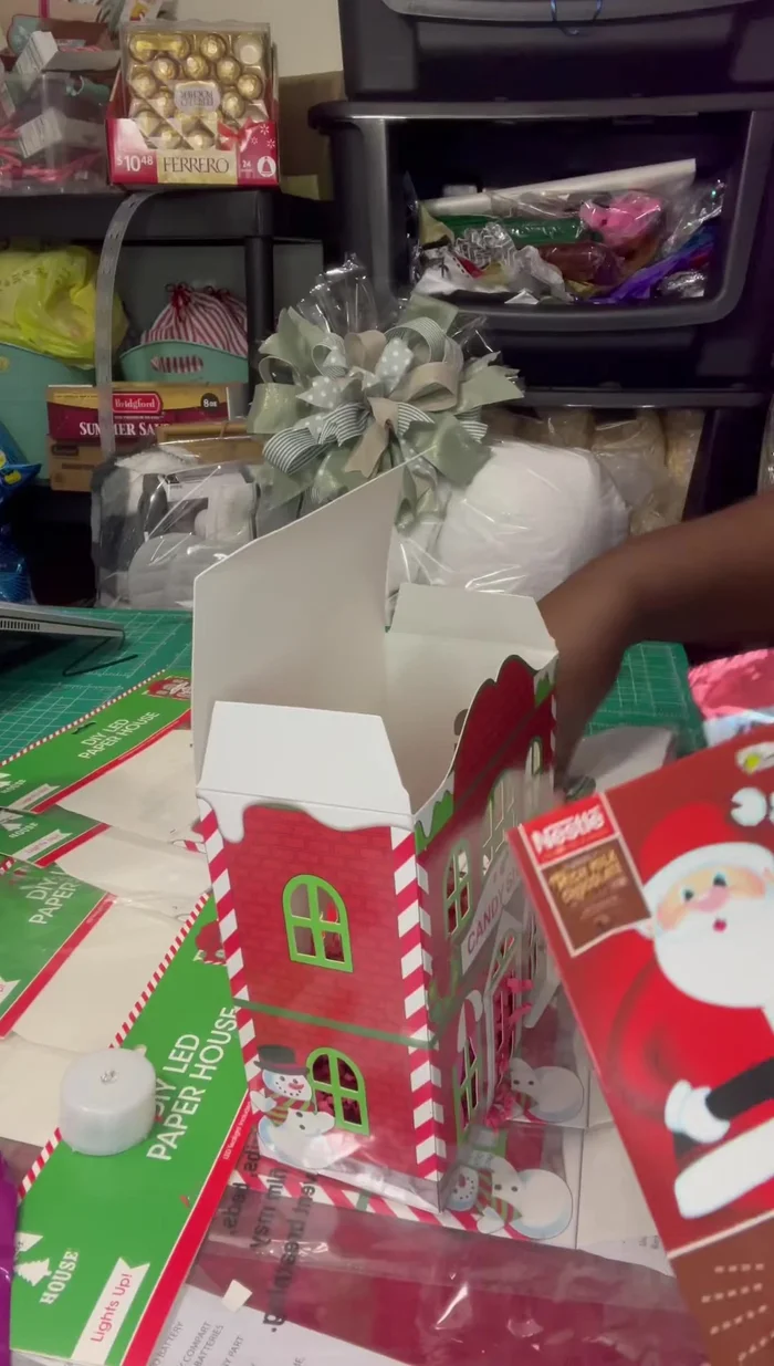 Fill the grab boxes with small treats like hot cocoa mix, candy canes, or snack mix.