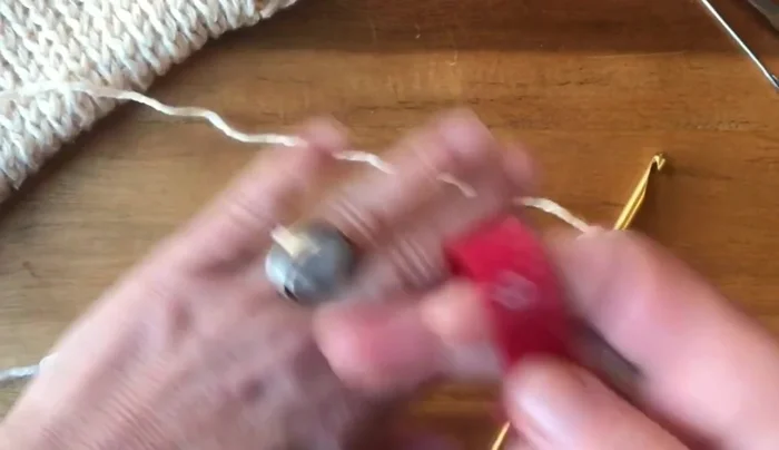 Single crochet around the chain. Join with a slip stitch in the first chain.