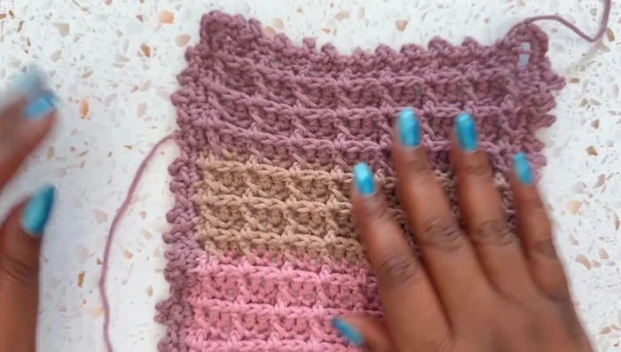 Blocking: Steam block the finished blanket to relax the stitches and flatten the edges.