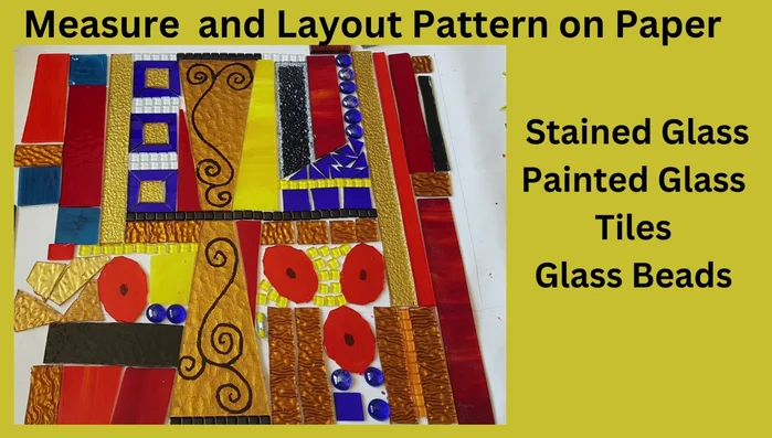 Prepare your mosaic elements: Paint and decorate glass, tiles, and other found objects.