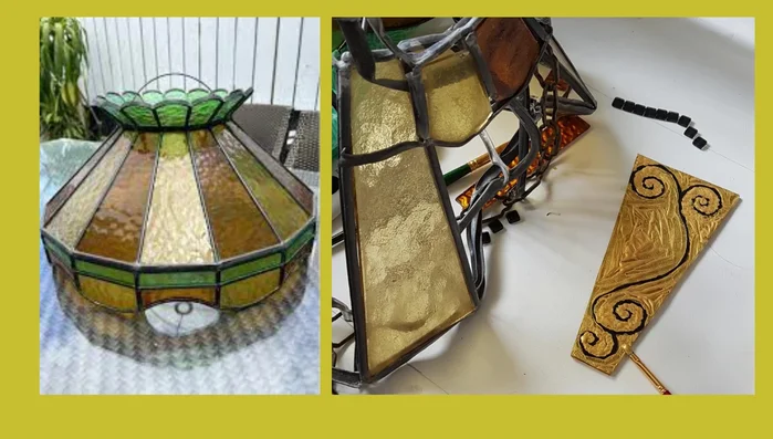 Prepare your mosaic elements: Paint and decorate glass, tiles, and other found objects.