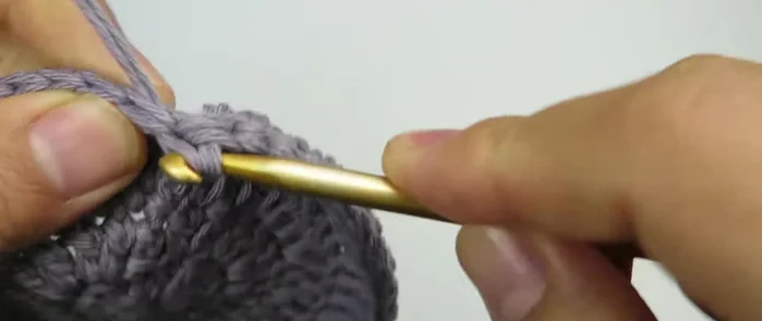 Continue increasing rounds until desired size is reached (approximately 108 stitches in round 9).