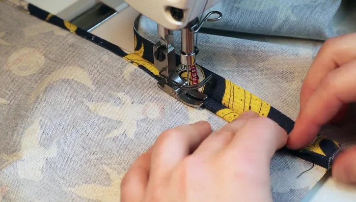 Finish the slit edges by folding under and hiding all raw edges.