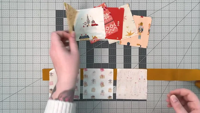 Press each seam to the side, alternating the direction for each piece.