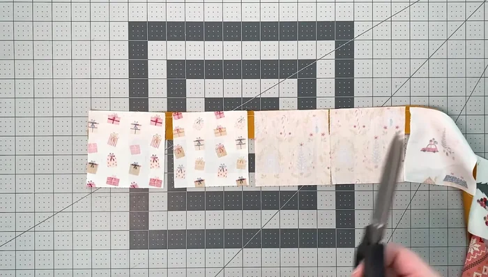 Press each seam to the side, alternating the direction for each piece.