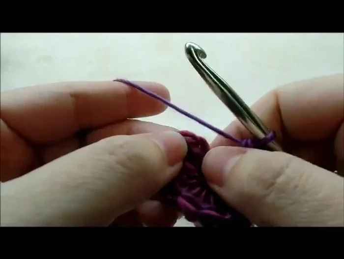 Chain 1, and work 2 double crochets in each stitch around. Slip stitch to close.