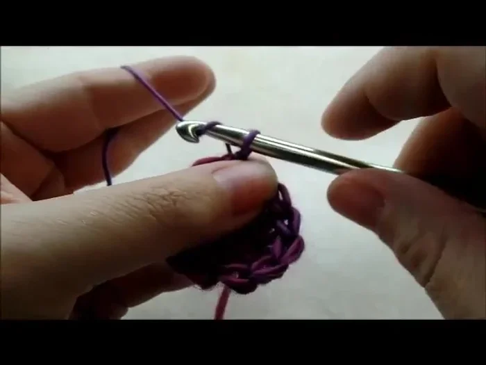 Chain 1, and work 2 double crochets in each stitch around. Slip stitch to close.