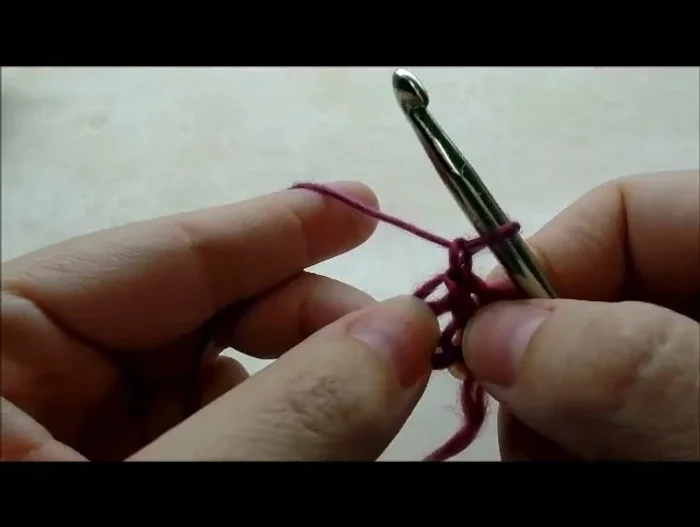 Chain 1, and work 2 double crochets in each stitch around. Slip stitch to close.