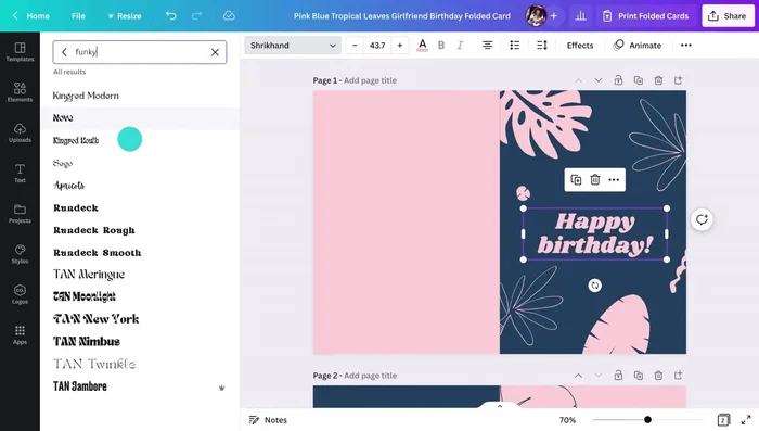 Customize the front cover: delete existing text, change fonts, add elements (graphics, illustrations). Use the 'See more like this' feature to find similar design elements.