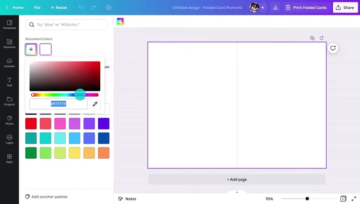 Apply photo effects to match the color palette.