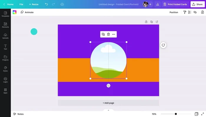 Apply photo effects to match the color palette.