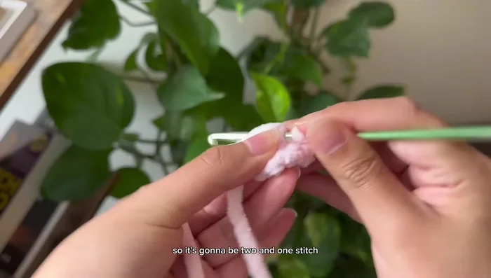 Slip stitch to connect and chain 1.