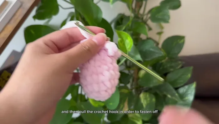 Chain 1, cut yarn, and fasten off.