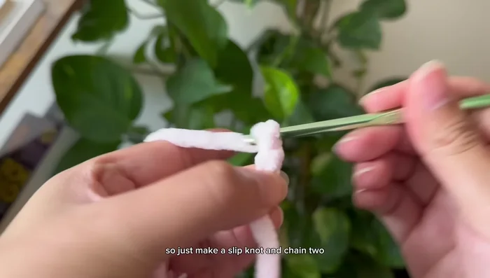 Slip stitch to connect, chain 1, cut yarn.