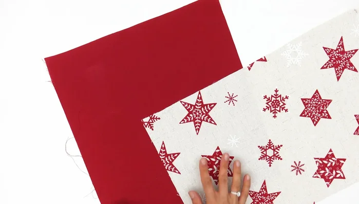 Cut fabric: Cut two rectangles (top and bottom) with added seam allowance (e.g., 2 cm). Consider using smaller scraps and mixing patterns.