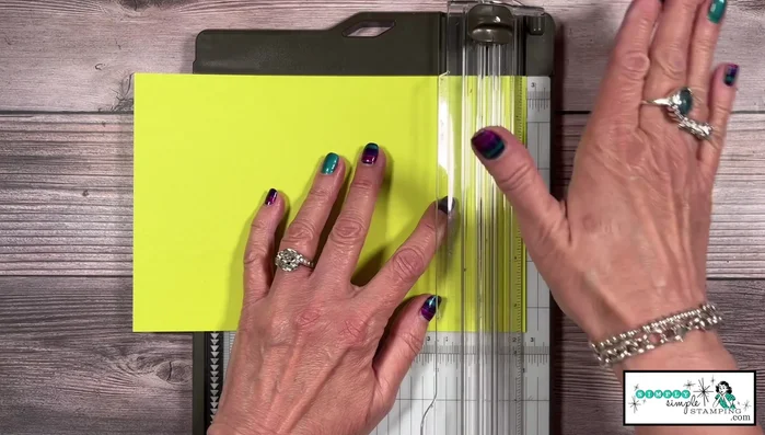 Emboss the card front and flap: Use the Basics 3D embossing folders and a die-cutting machine to emboss both the main cardstock and the 1-inch flap.