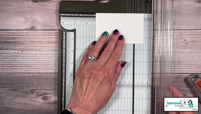 Stamp the sentiment and flowers (Method 2): Stamp the sentiment and flower images onto Basic White pieces, trimming to size. Leave some space between the image and the edge.