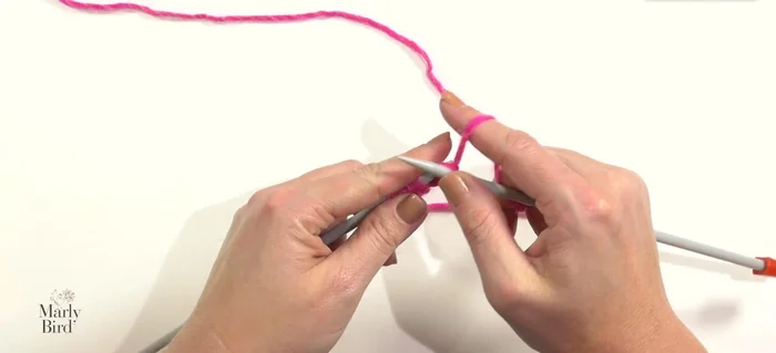 Row 2: Knit all stitches.