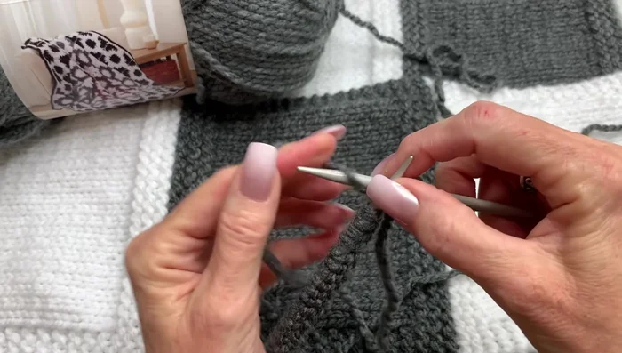 Knit across all 25 stitches for six rows (garter stitch).