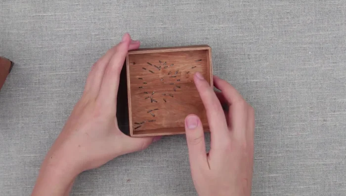 Bend the sticking-up nail ends.