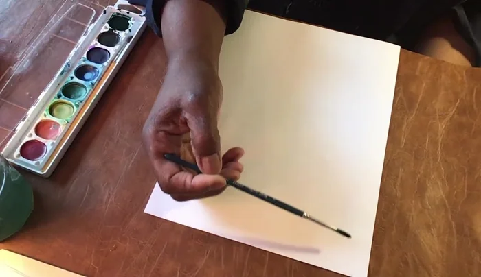 Repeat step 2 to create multiple bamboo stalks, arranging them across the paper, overlapping as desired. Note the natural variations in light and dark values.